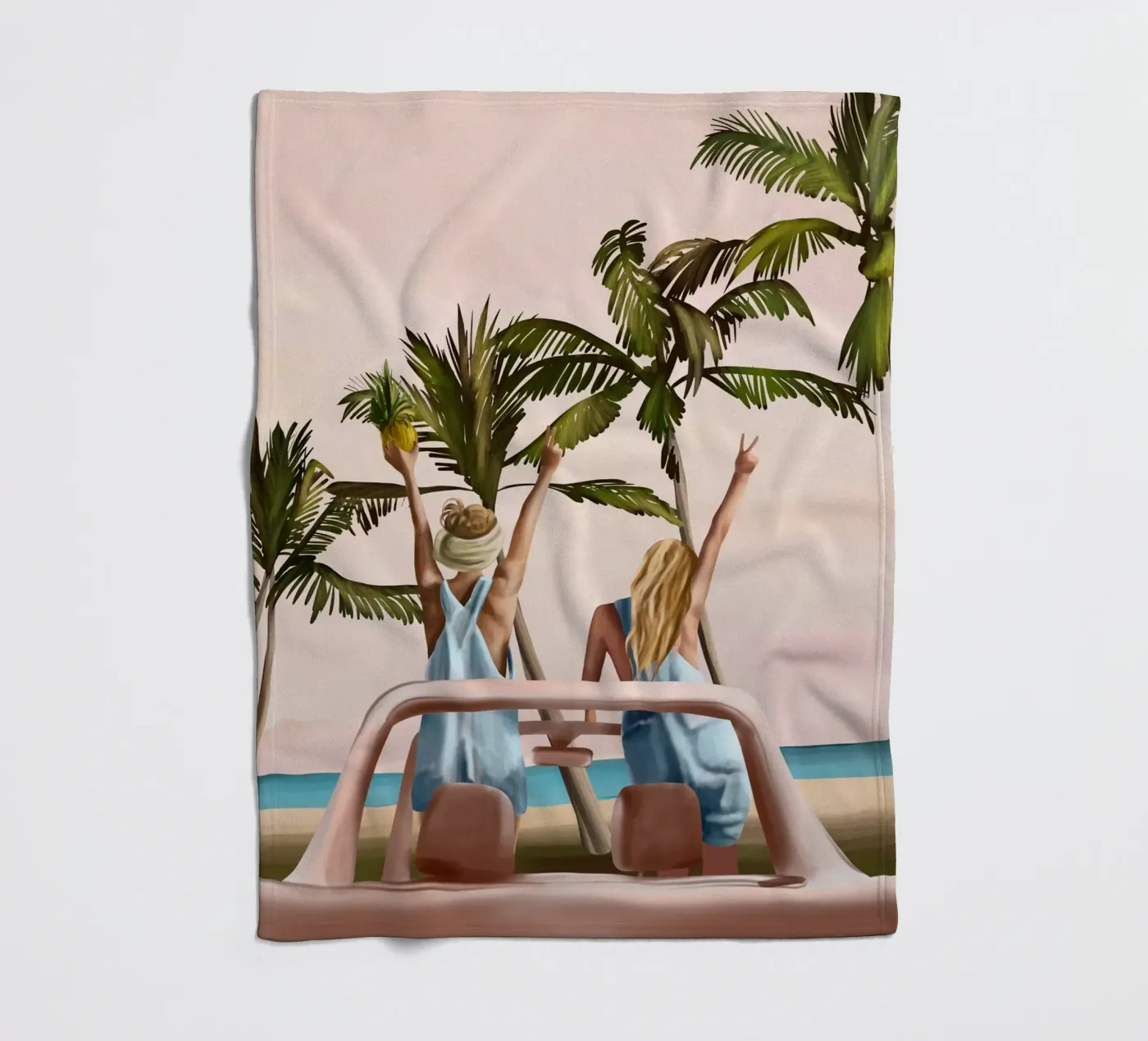 Beach Spring Break Fleecedecke von Flow Line