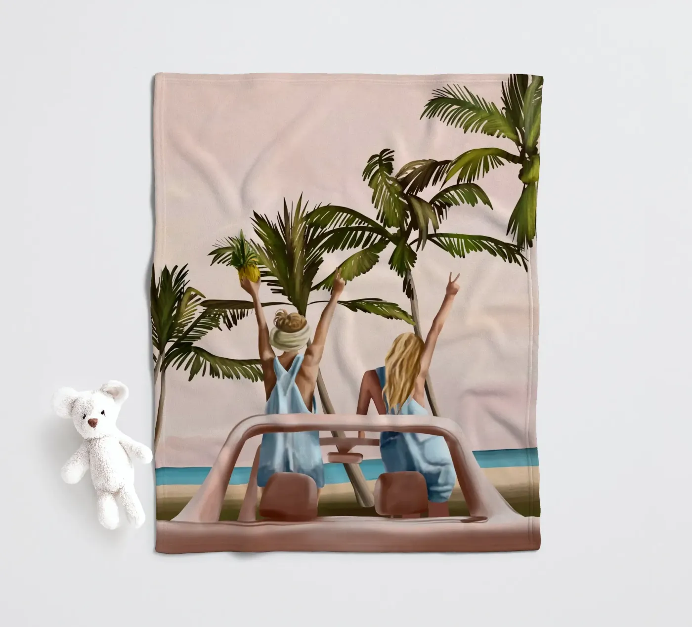 Beach Spring Break Fleecedecke von Flow Line