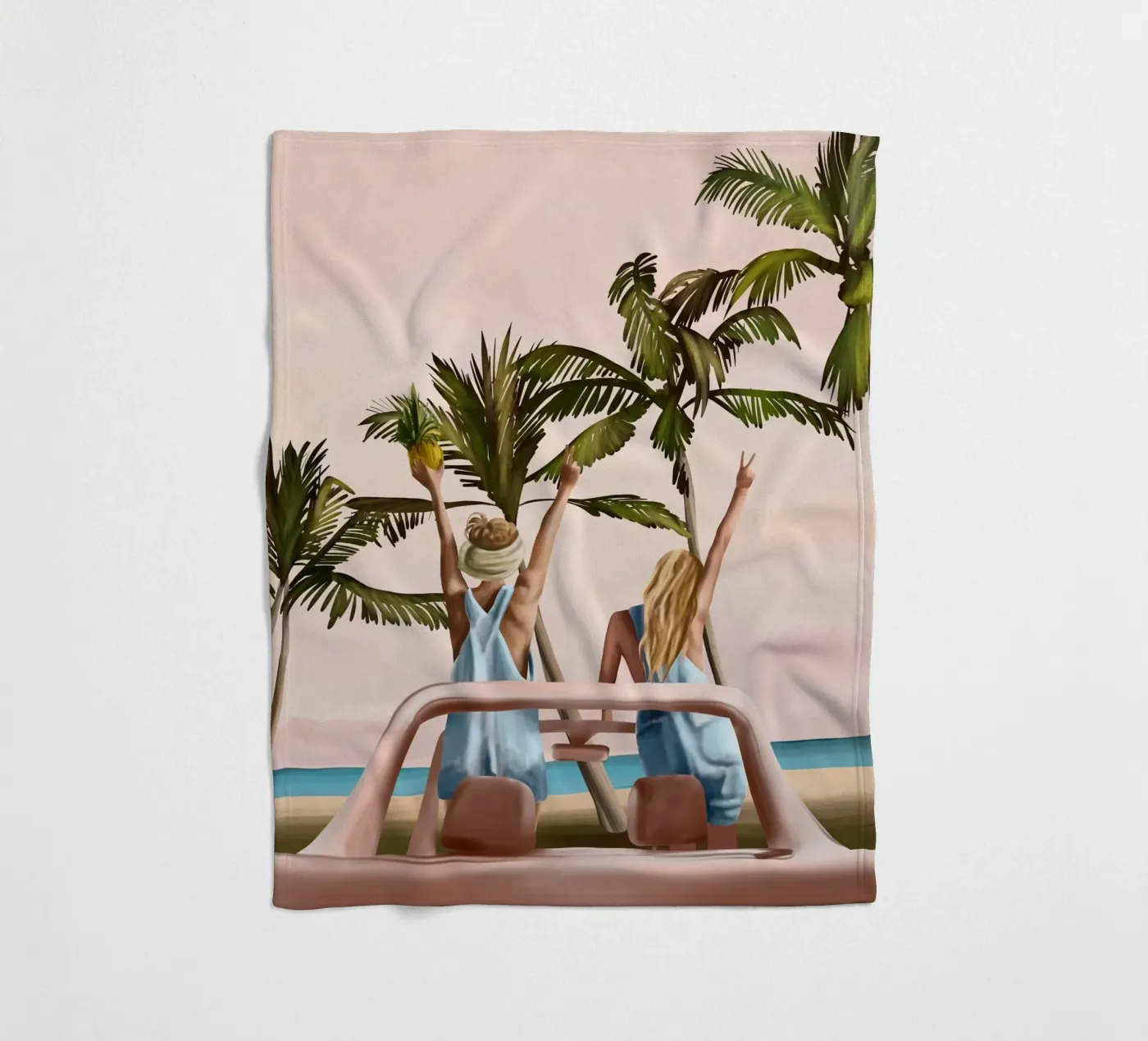 Beach Spring Break Fleecedecke von Flow Line