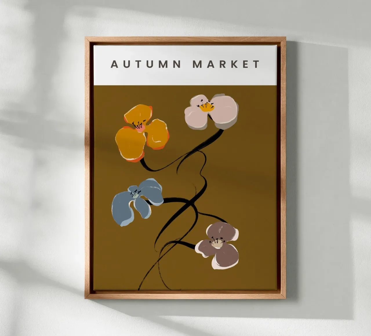 Autumn Market No 01 tela con Cornice a cassetta da treechild