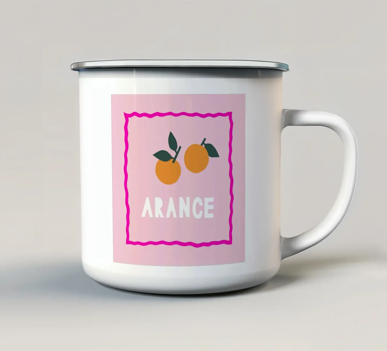 Arance tazza in smalto da Iris Knabenschuh Design