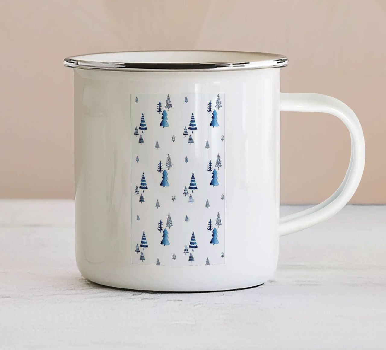 Xmas Trees tazza in smalto da Sabrina Ziegenhorn