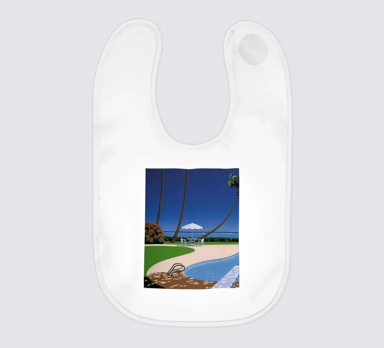 Swimming Pool with View baby bib by Perdana shop
