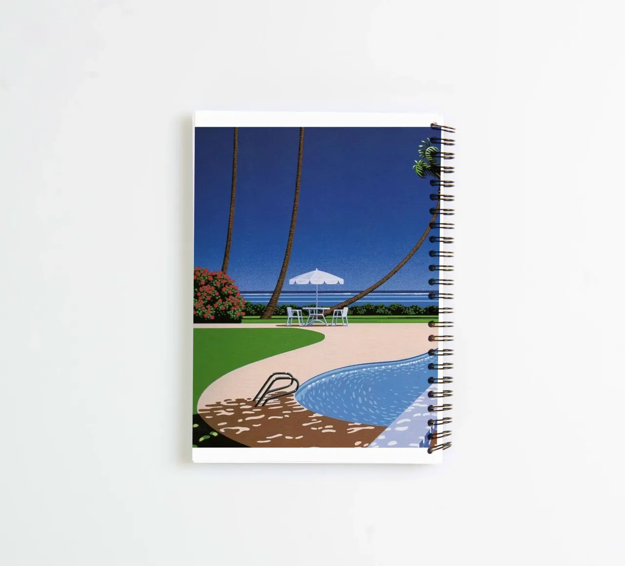 Swimming Pool with View spiral notebook by Perdana shop