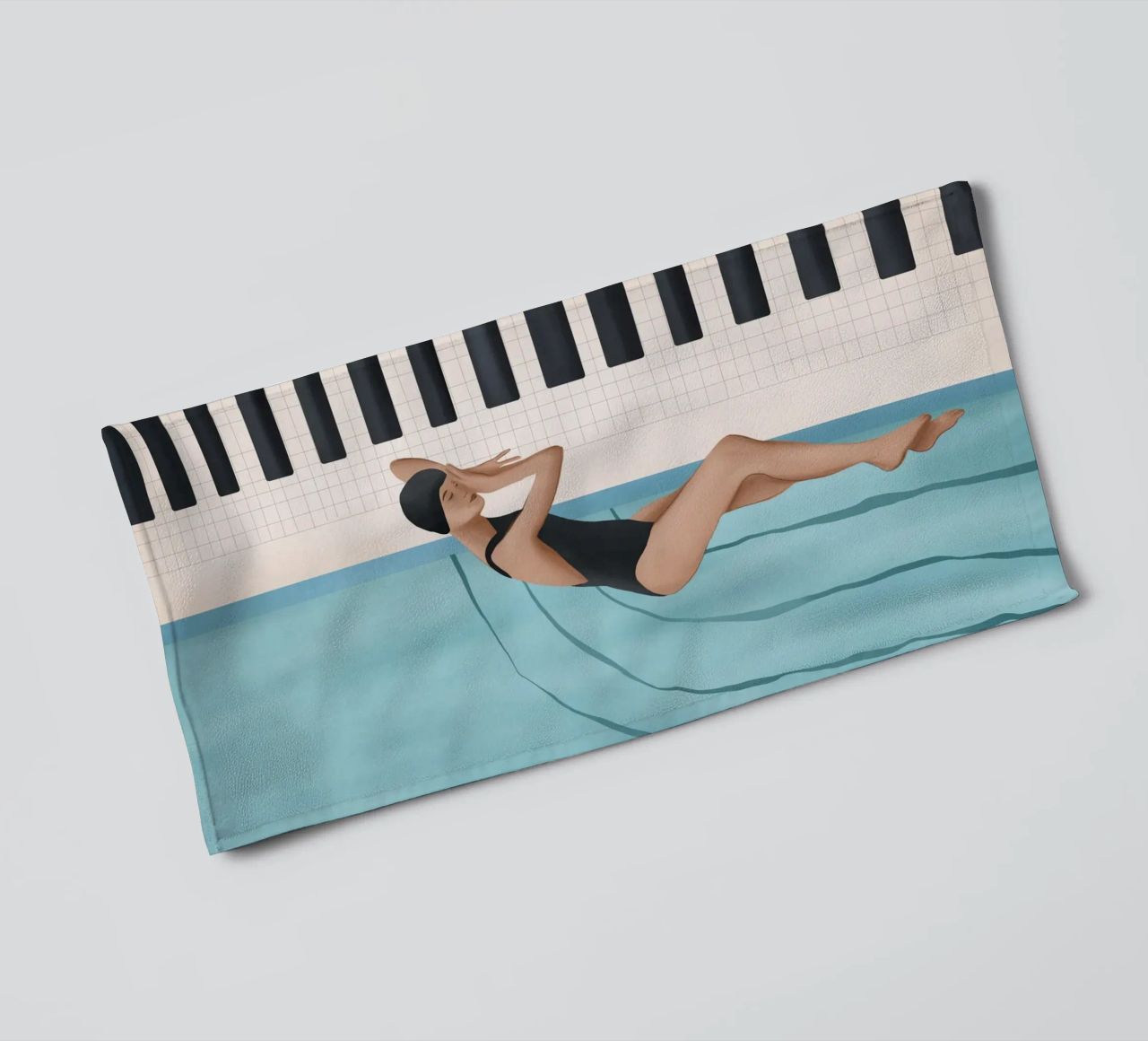 Relaxation by the Pool asciugamano da bagno da Flow Line