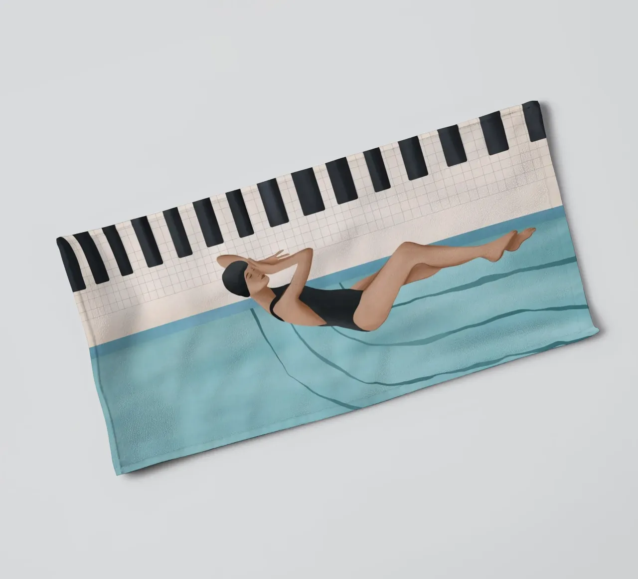 Relaxation by the Pool asciugamano da bagno da Flow Line