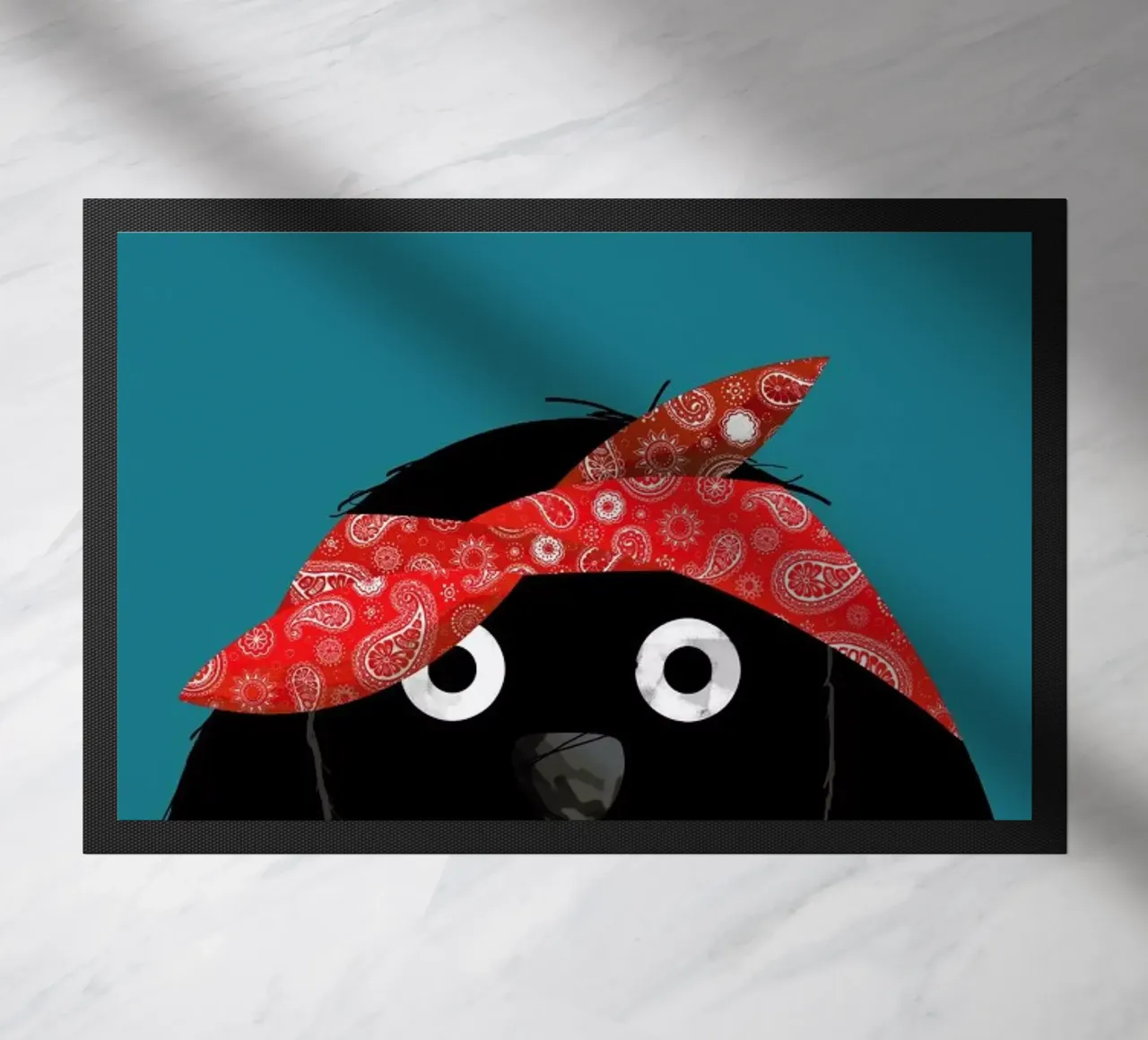 Dog Tupac doormat by Doozal