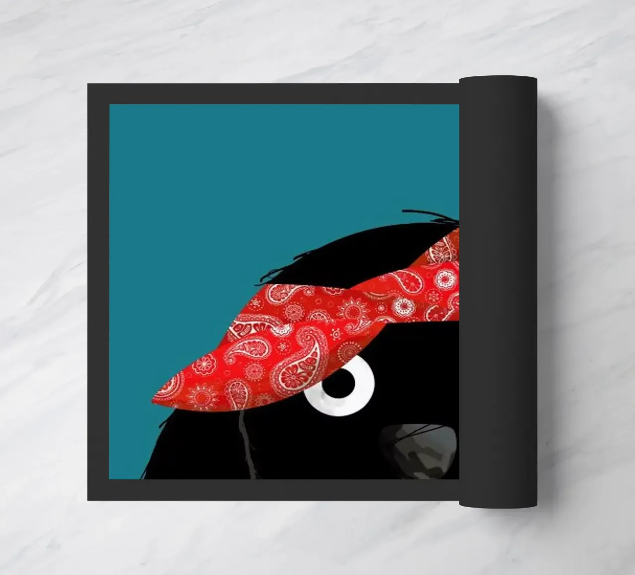 Dog Tupac doormat by Doozal