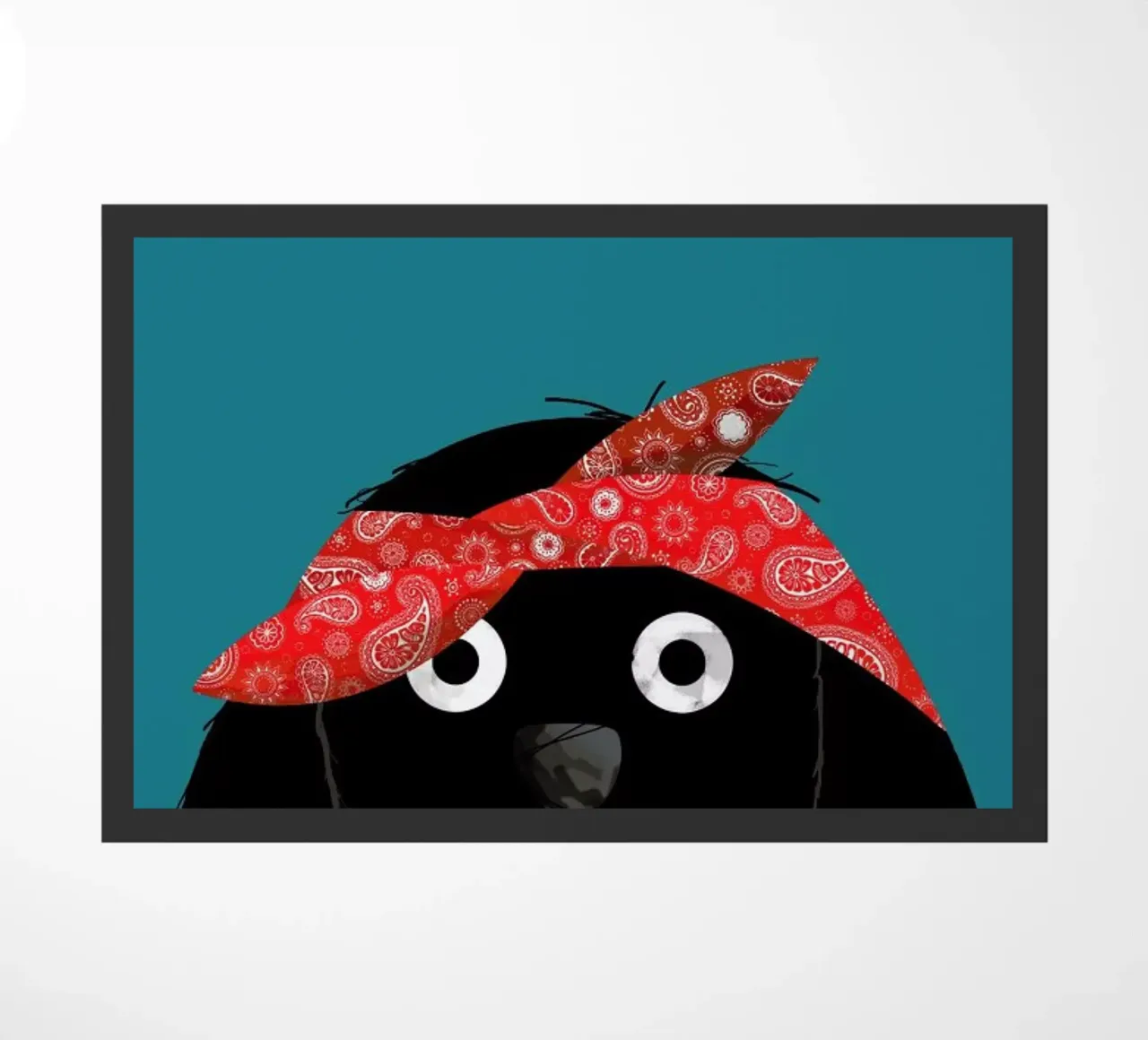 Dog Tupac doormat by Doozal