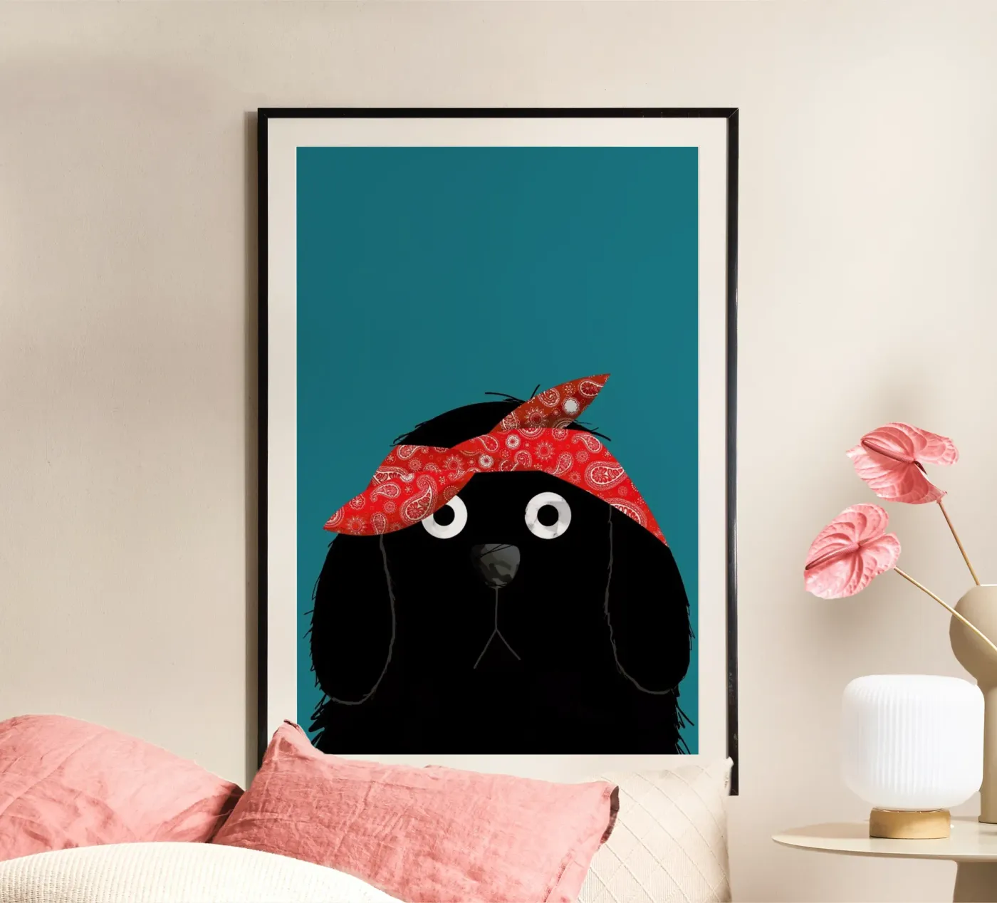 Dog Tupac poster van Doozal