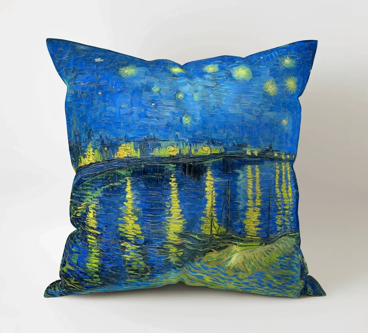 Notte stellata sul Rodano di Vincent van Gogh (1888) cuscino da Van Gogh Prints