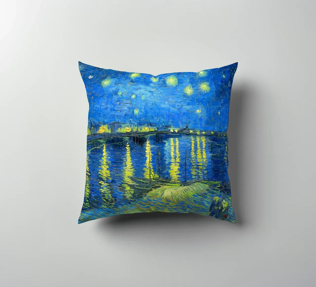 Notte stellata sul Rodano di Vincent van Gogh (1888) cuscino da Van Gogh Prints