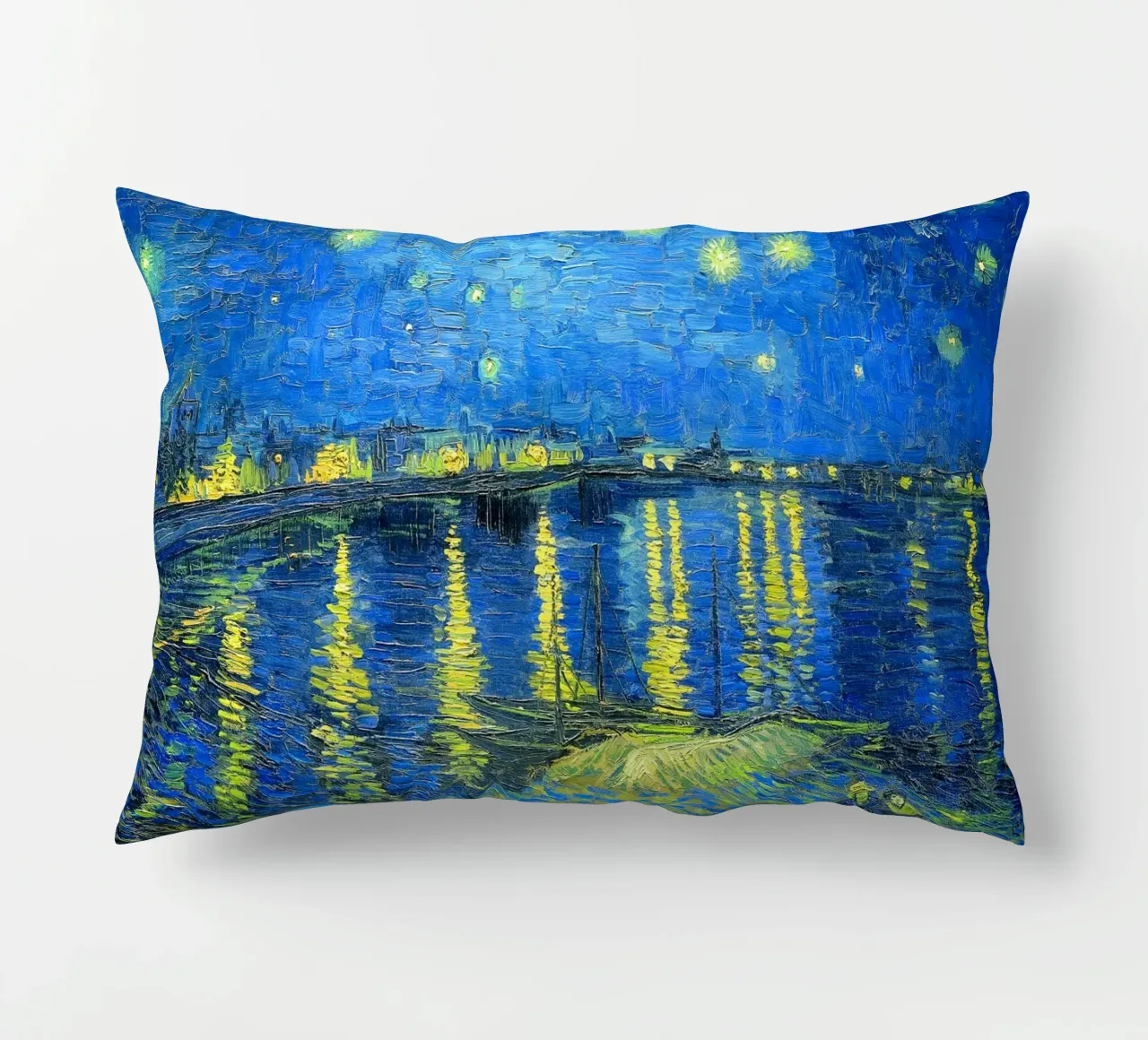Notte stellata sul Rodano di Vincent van Gogh (1888) cuscino da Van Gogh Prints