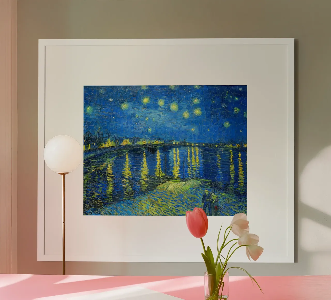 Notte stellata sul Rodano di Vincent van Gogh (1888) poster da Van Gogh Prints