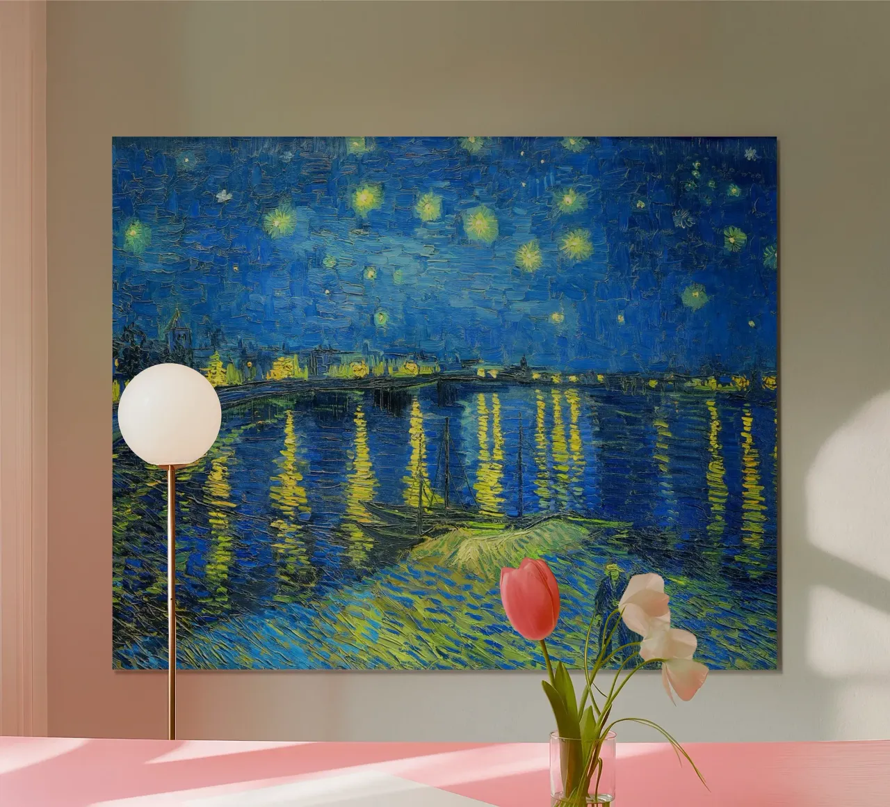 Notte stellata sul Rodano di Vincent van Gogh (1888) poster da Van Gogh Prints