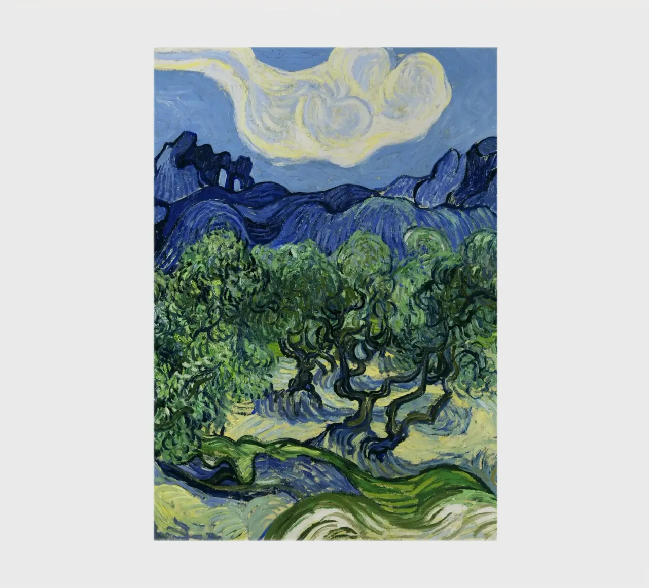 Vincent van Gogh's Olive Trees with the Alpilles in the Back notebook by Van Gogh Prints