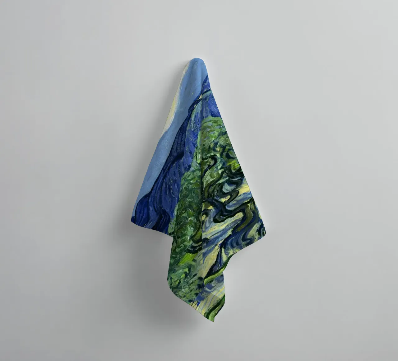 Vincent van Gogh's Olive Trees with the Alpilles in the Back towel by Van Gogh Prints