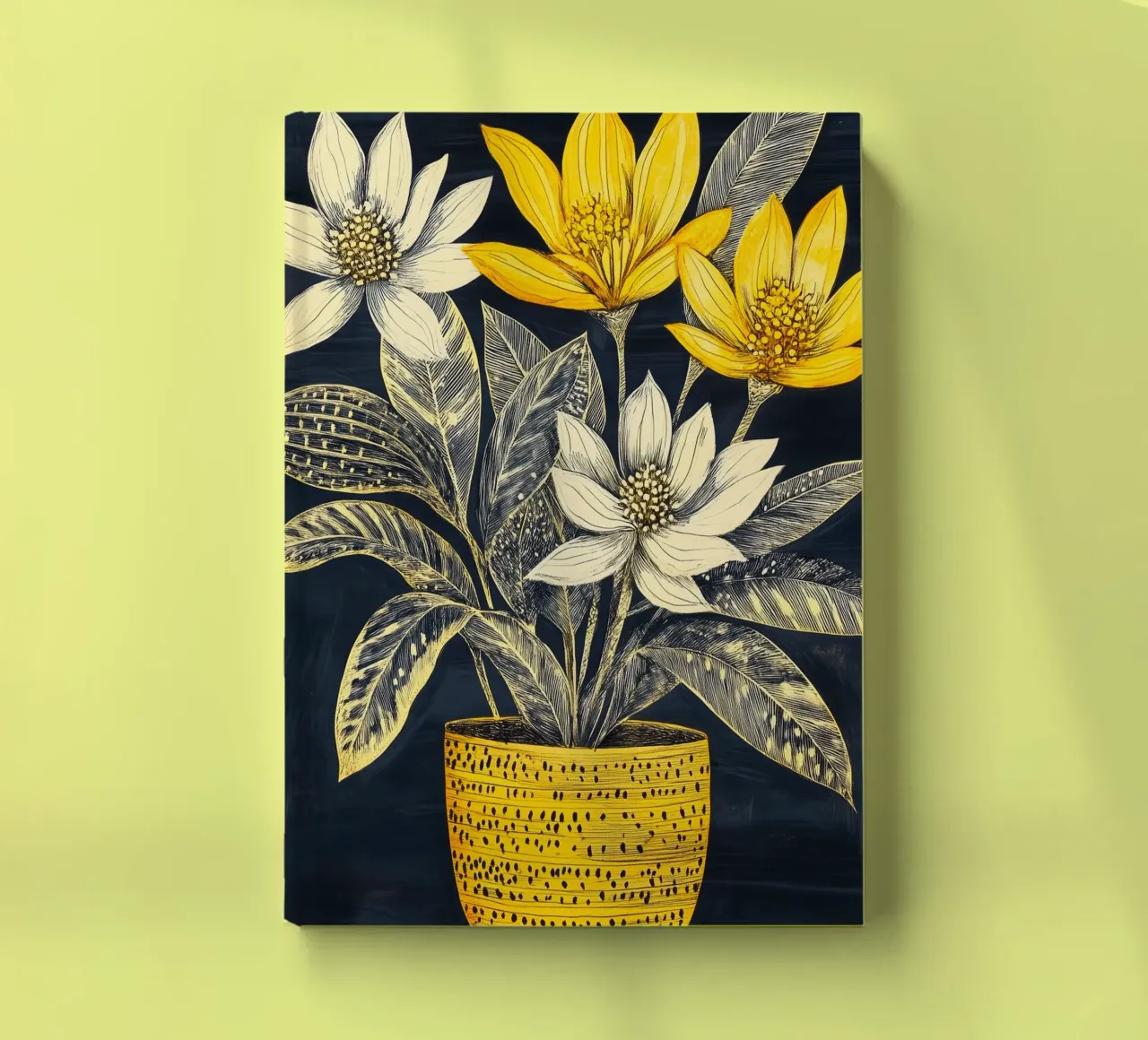 Daisies flowers notebook by Justyna Jaszke JBJart
