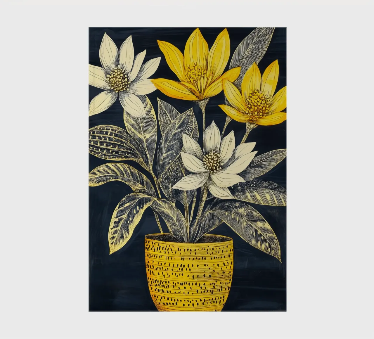 Daisies flowers notebook by Justyna Jaszke JBJart