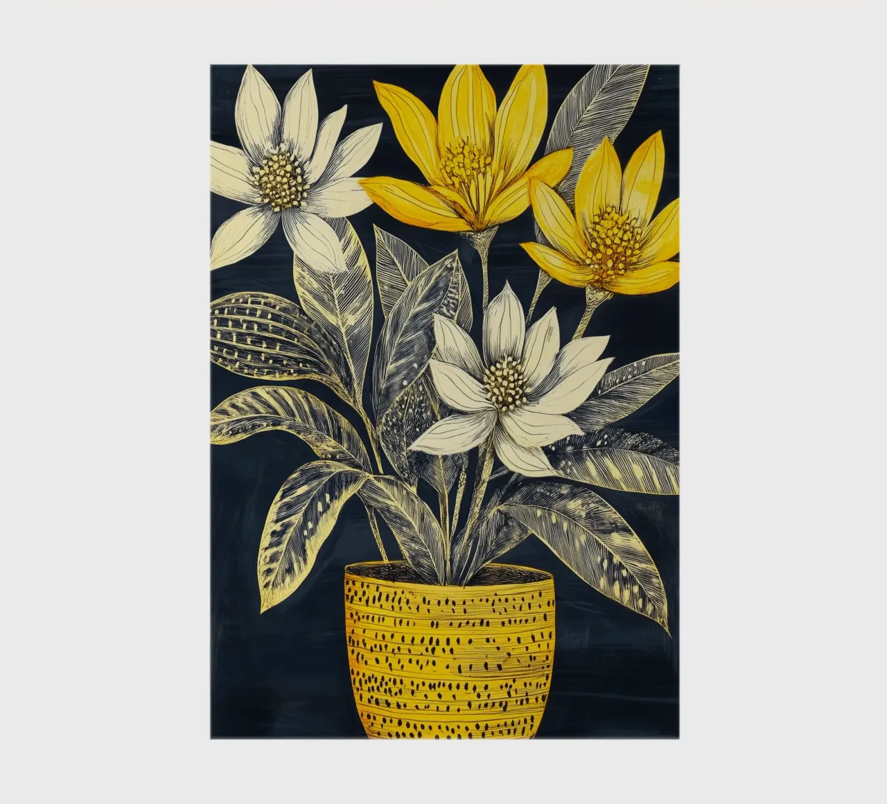 Daisies flowers notebook by Justyna Jaszke JBJart
