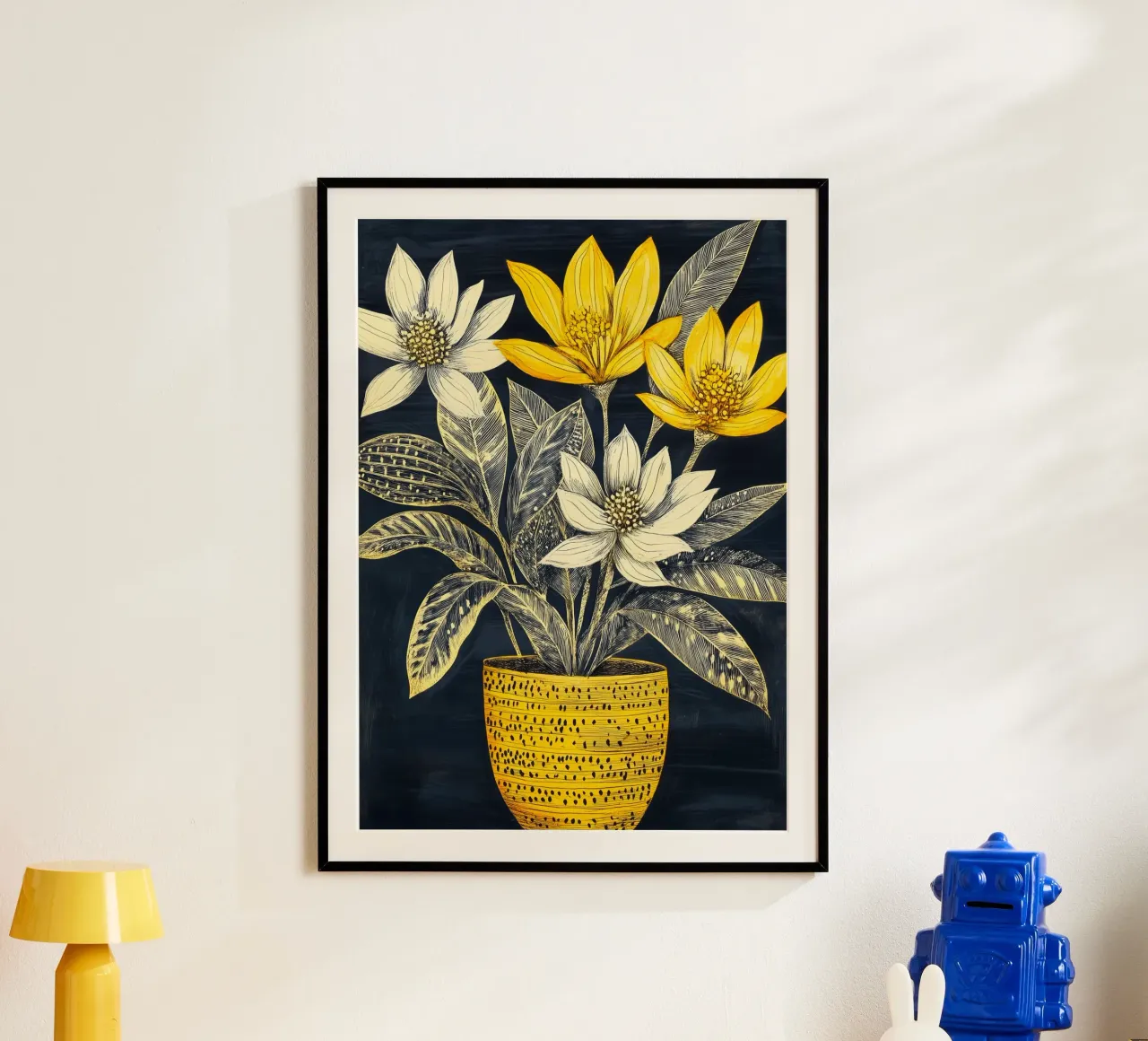 Madeliefjes bloemen poster van Justyna Jaszke JBJart
