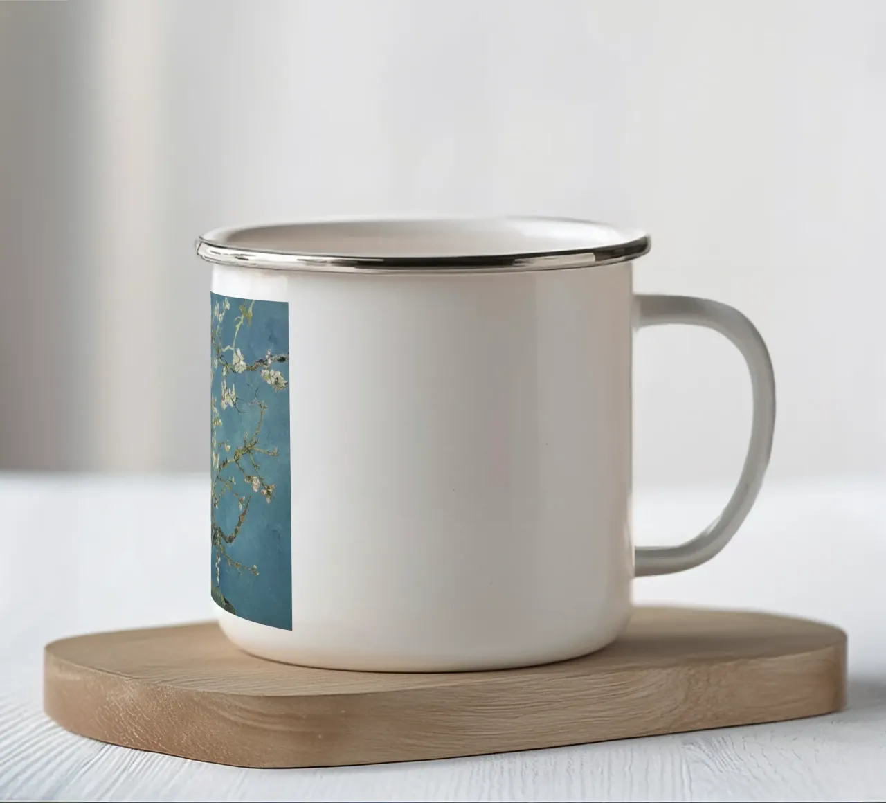 Mandorlo in fiore di Vincent van Gogh (1890) tazza in smalto da Van Gogh Prints