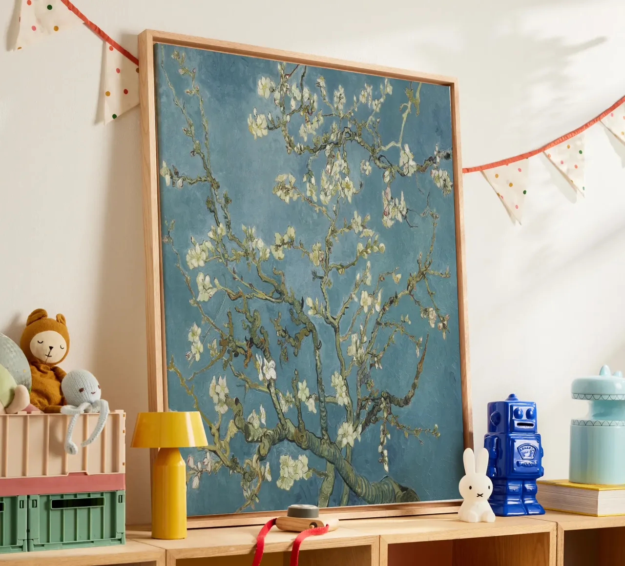 Amandelbloesem door Vincent van Gogh (1890) canvas met Baklijst van Van Gogh Prints