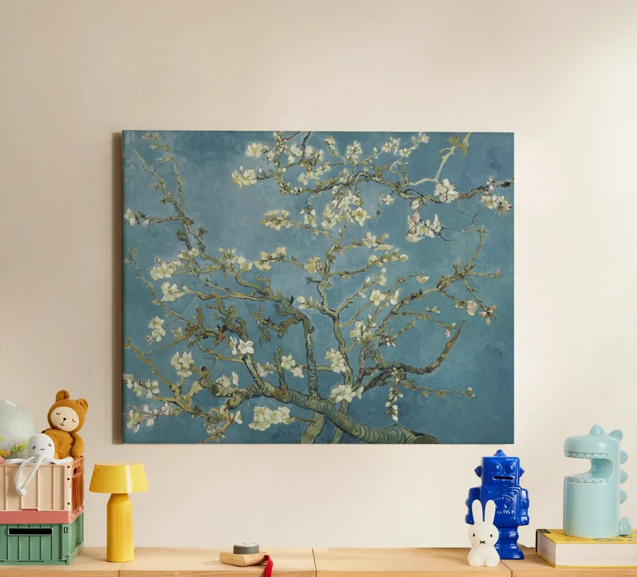 Amandelbloesem door Vincent van Gogh (1890) canvas met Baklijst van Van Gogh Prints