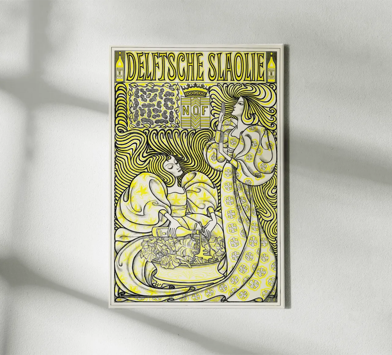 Jan Toorop - Olio per insalata di Delft tela con Cornice a cassetta da Old Masters