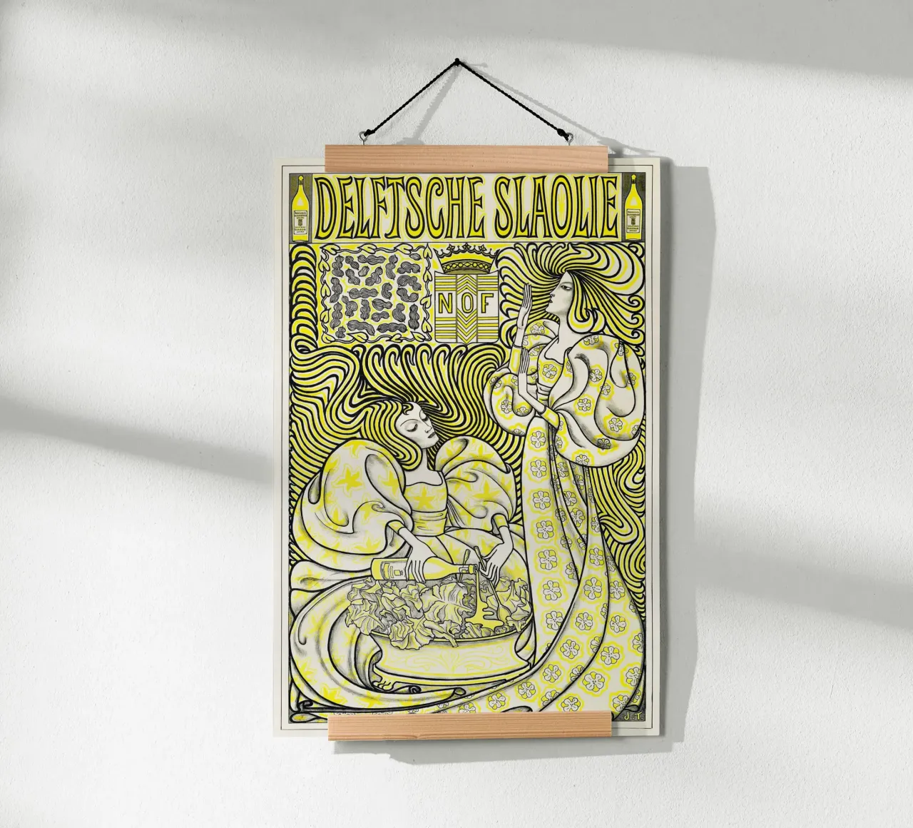 Jan Toorop - Aceite de Delft para ensaladas poster con marco de plástico de Old Masters