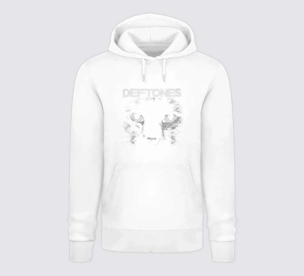 Deftones Gatto nero felpa con cappuccio da Musc-Fav