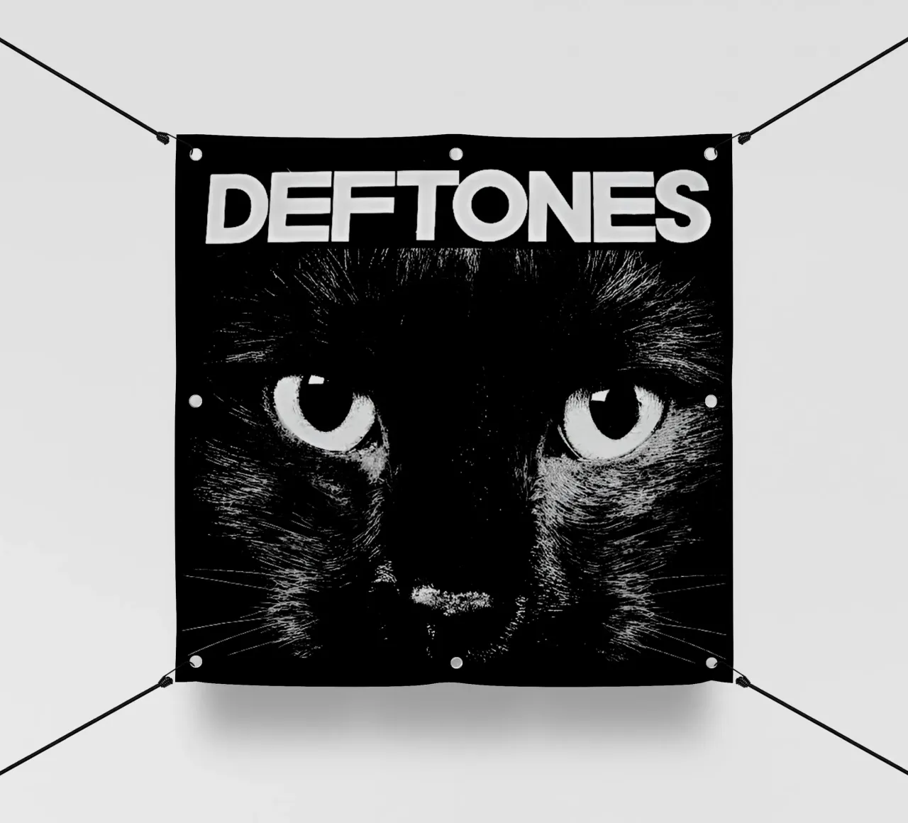 Deftones Gatto nero telo in pvc da Musc-Fav