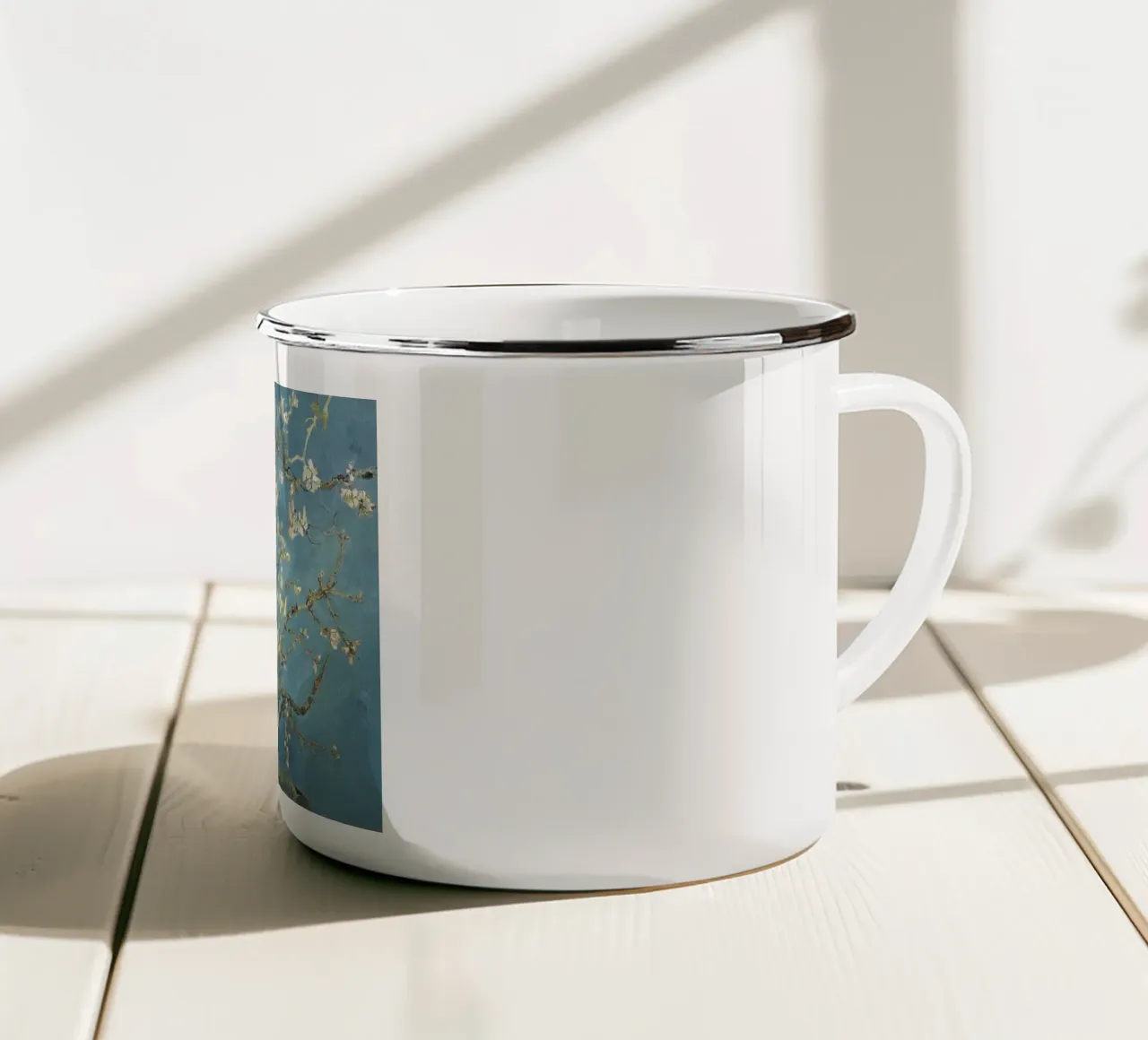 Mandorlo in fiore di Vincent van Gogh tazza in smalto da Venus Art