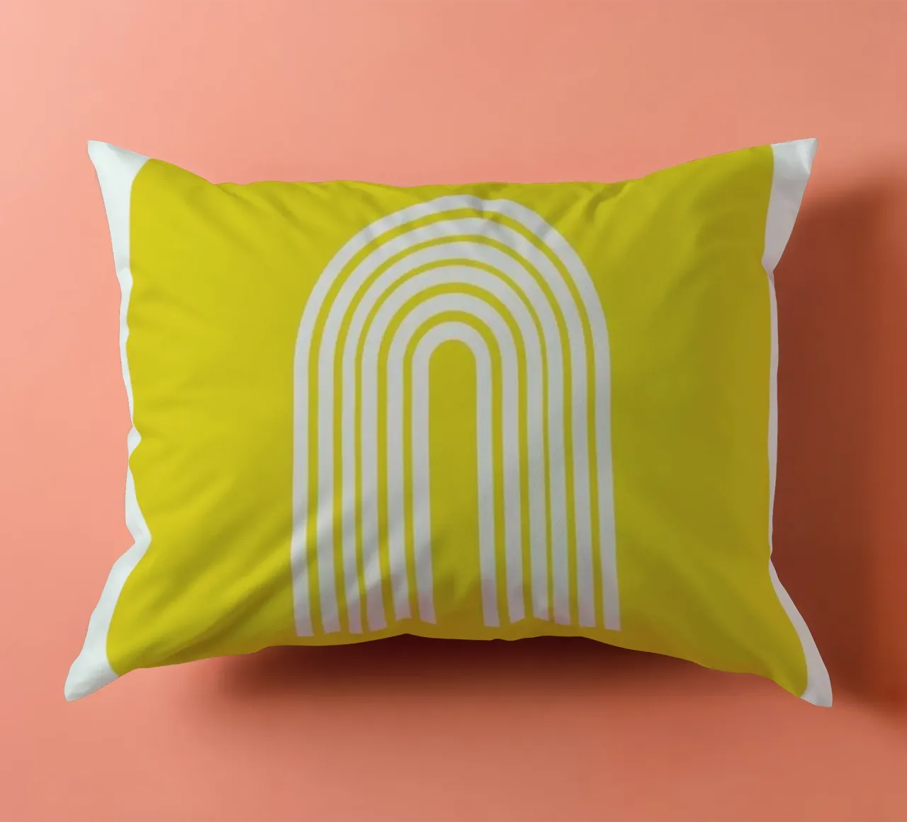 Rainbow in Yellow cuscino da Pure