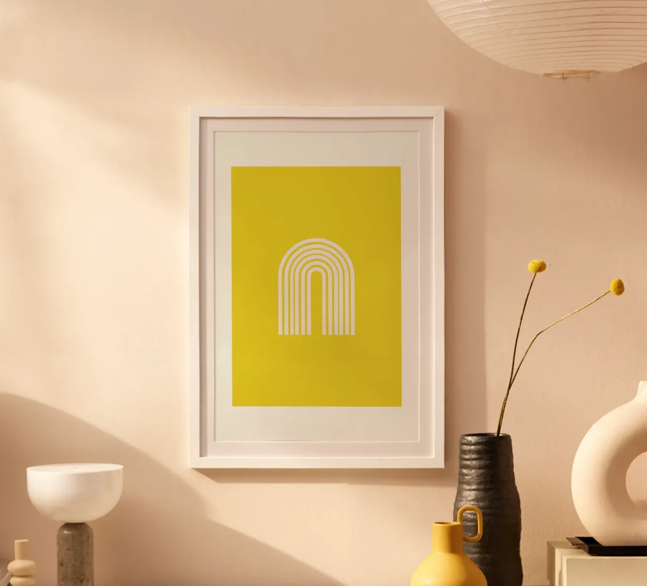 Rainbow in Yellow poster by Pure