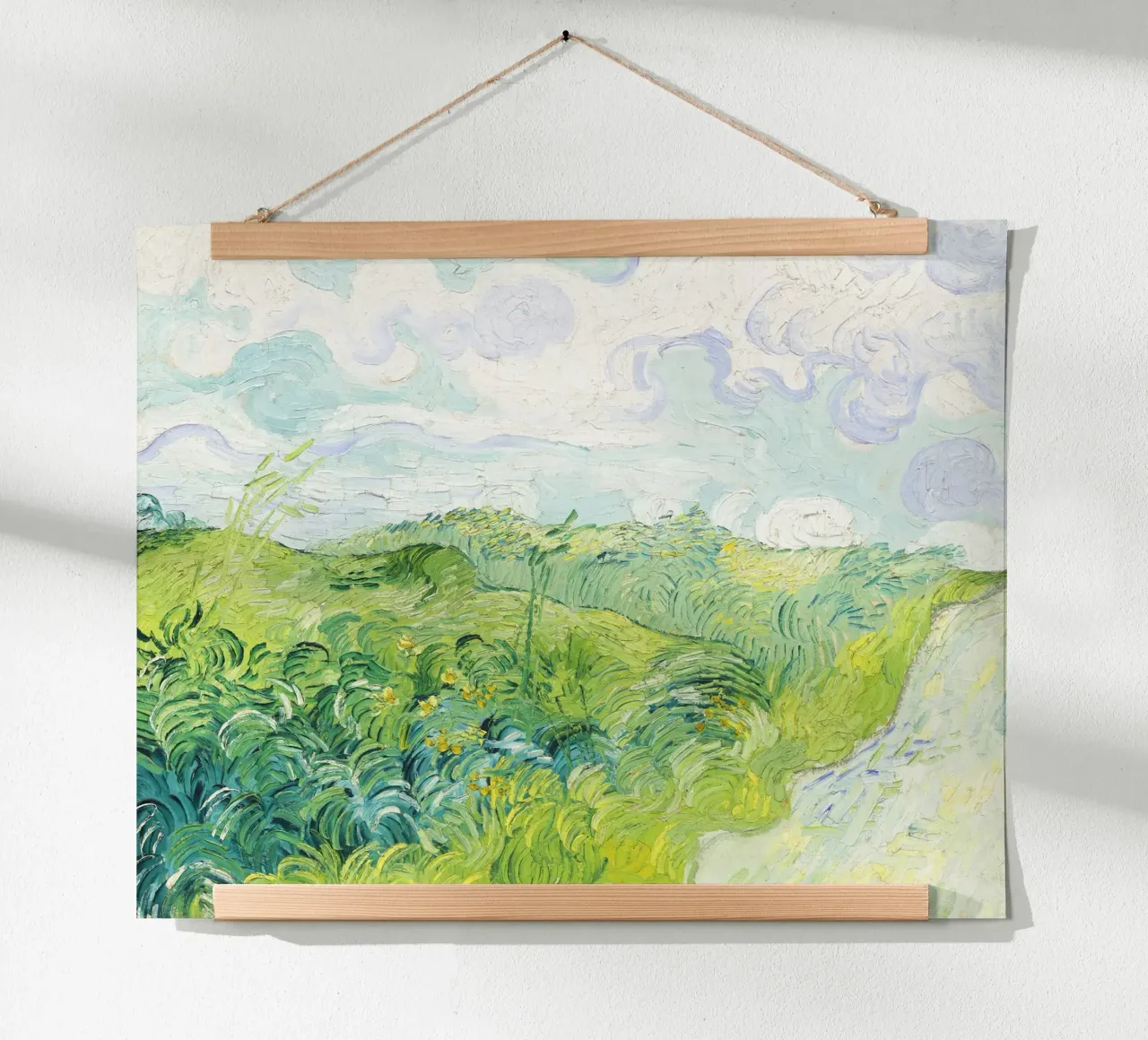Groene korenvelden, Auvers (1890) door Vincent Van Gogh. hahnemühle van Venus Art