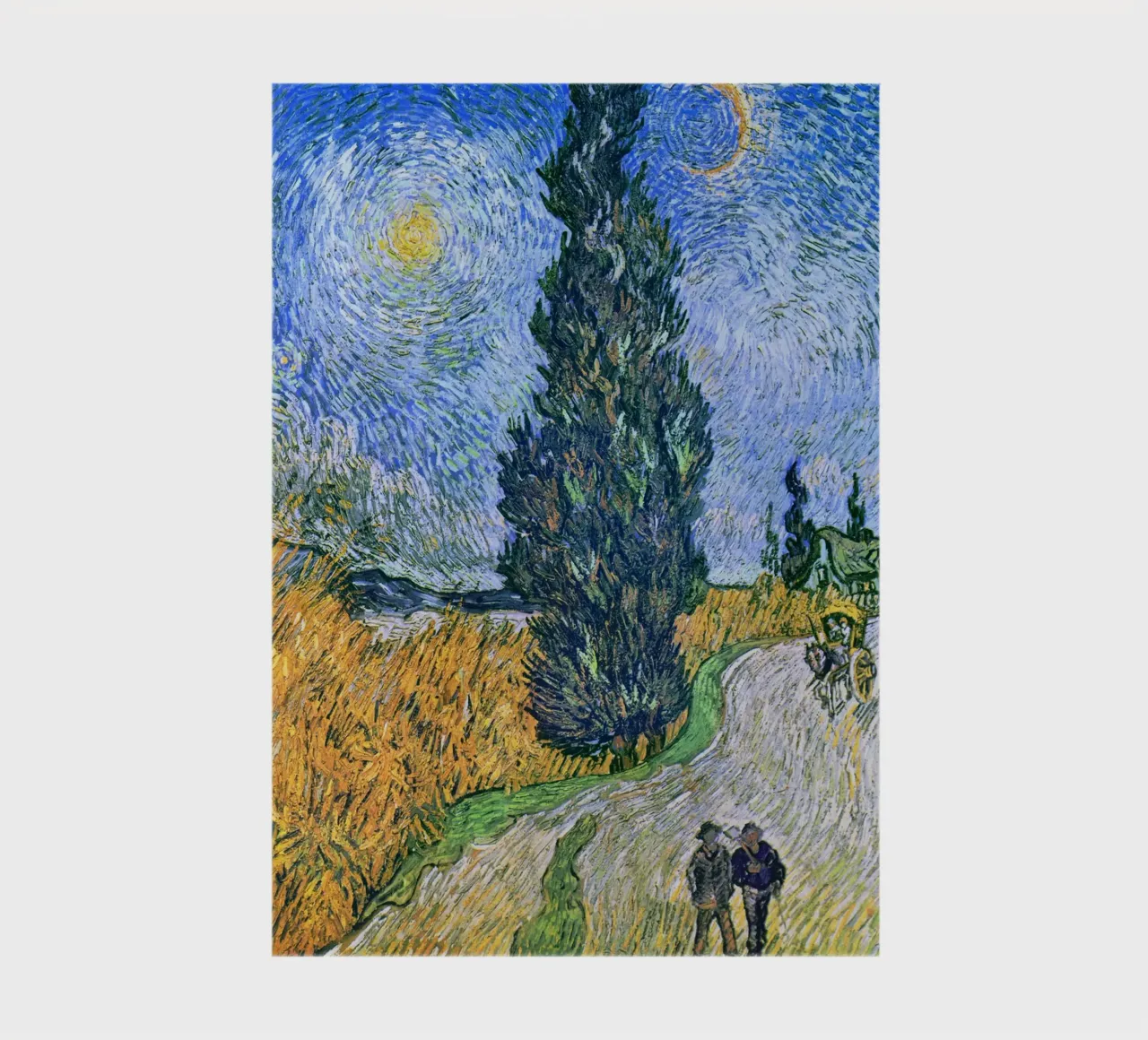 Road with Cypress and Star by Vincent van Gogh (1890) notebook by Van Gogh Prints