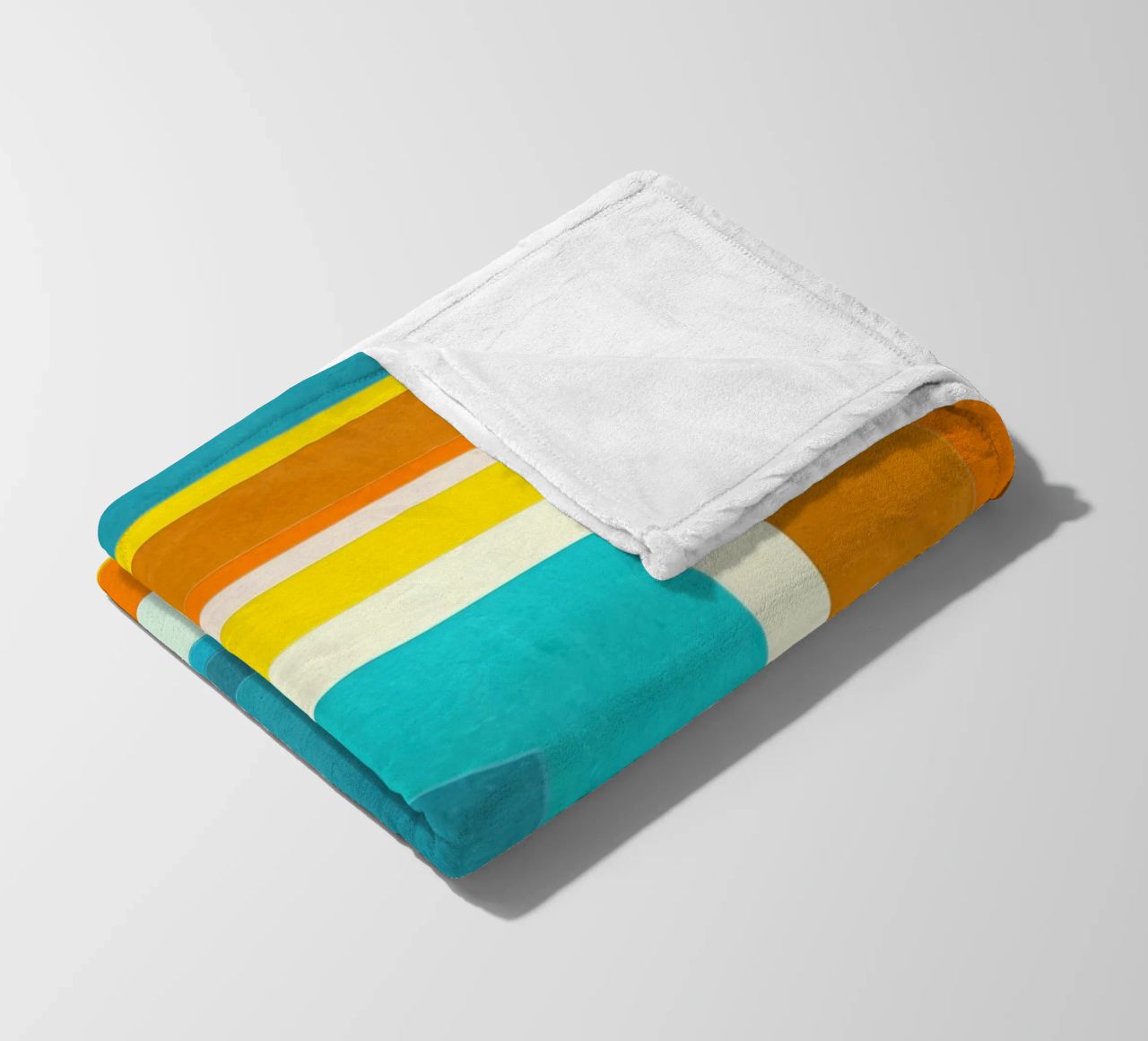 Forward - Forme geometriche astratte di colore blu verde acqua coperta in pile da lovely lines