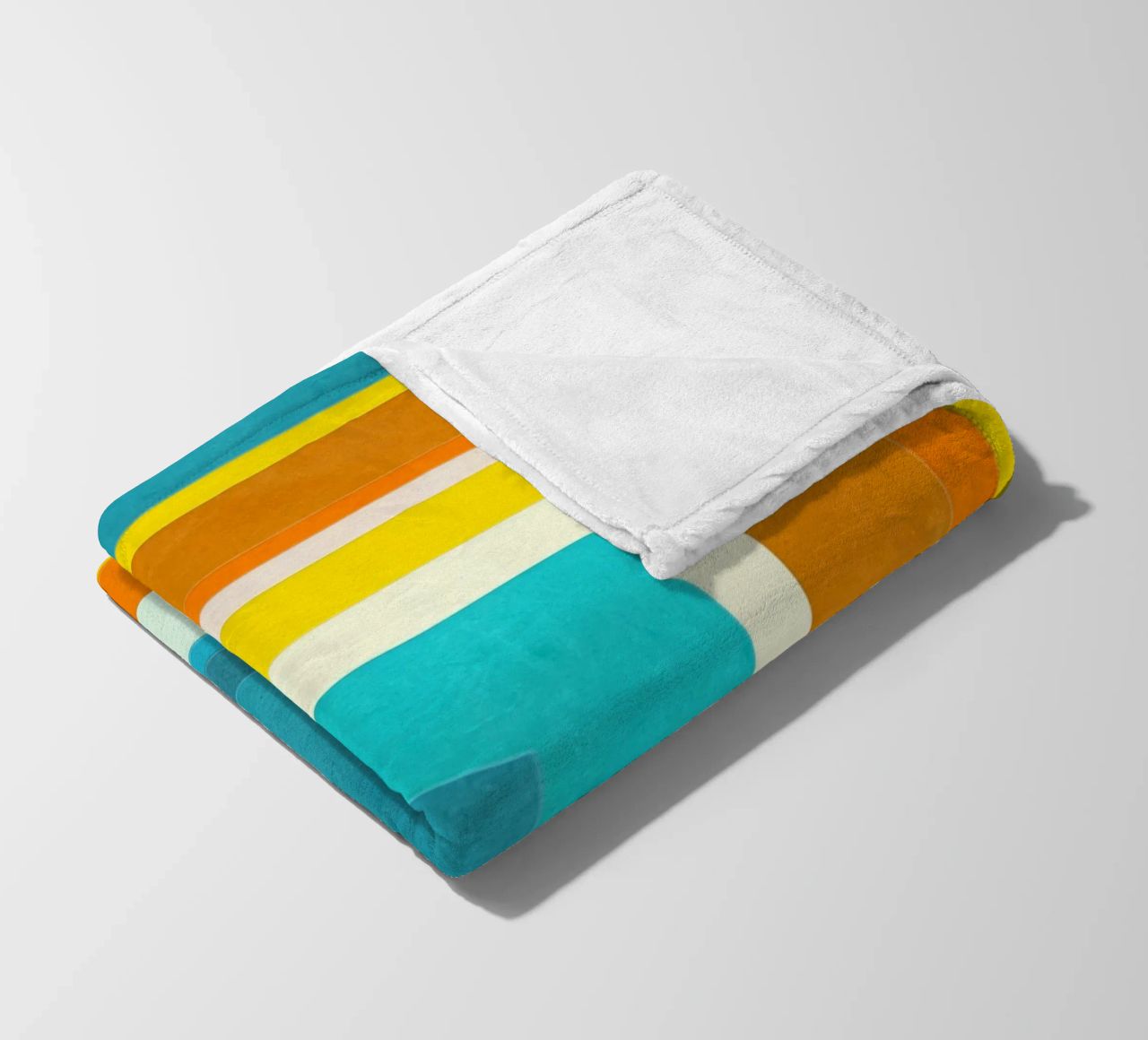 Forward - Forme geometriche astratte di colore blu verde acqua coperta in pile da lovely lines