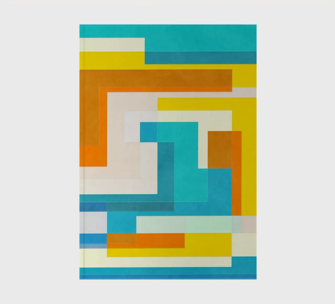 Forward - Forme geometriche astratte di colore blu verde acqua diario da lovely lines