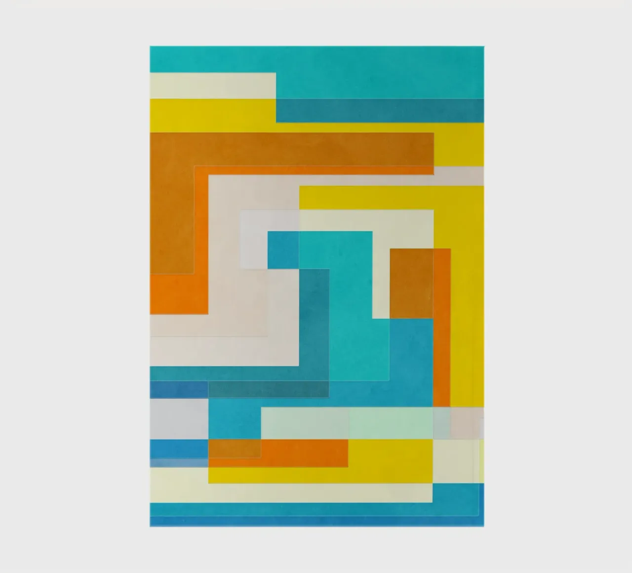 Forward - Forme geometriche astratte di colore blu verde acqua diario da lovely lines