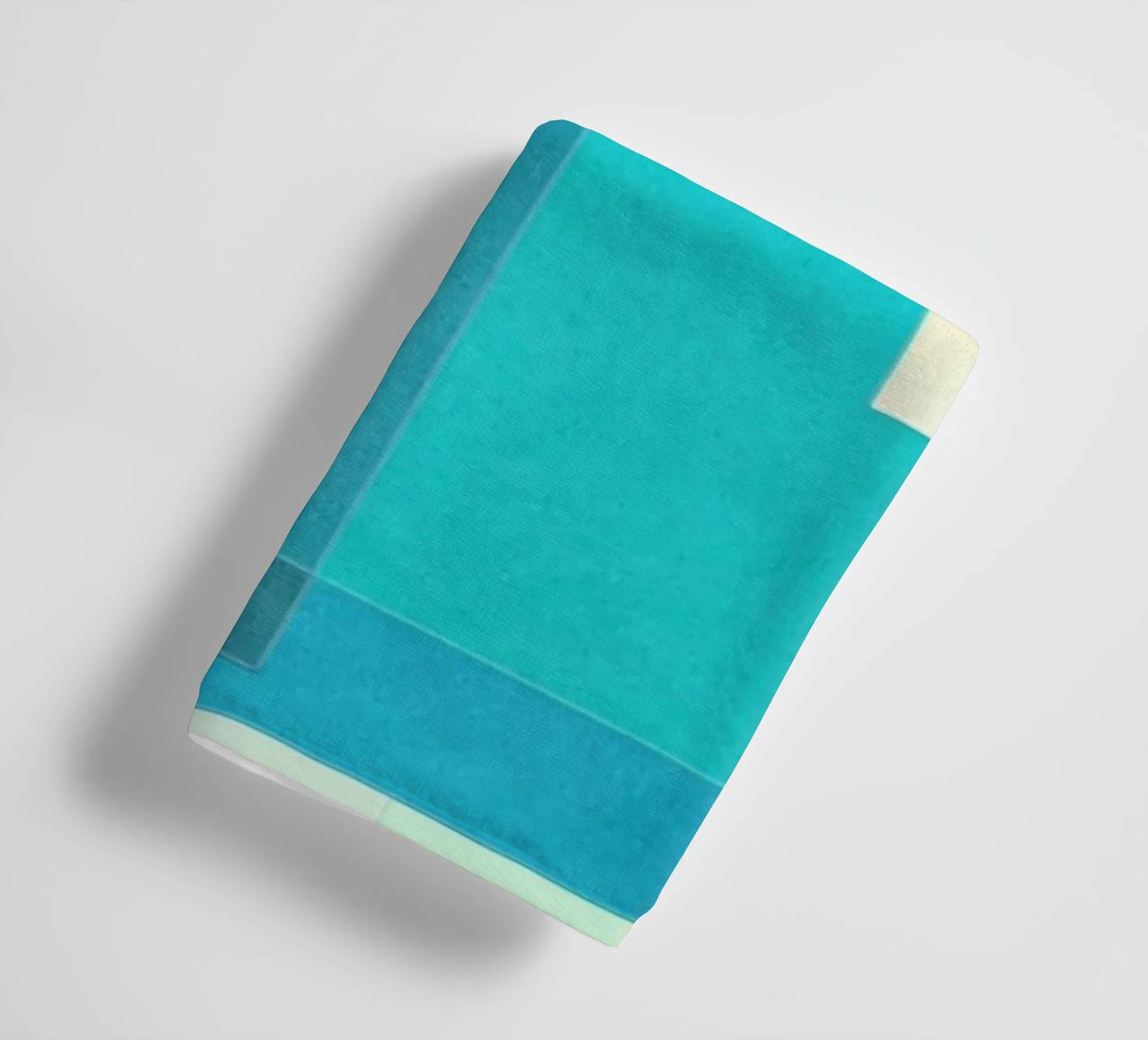 Forward - Forme geometriche astratte di colore blu verde acqua asciugamano da bagno da lovely lines