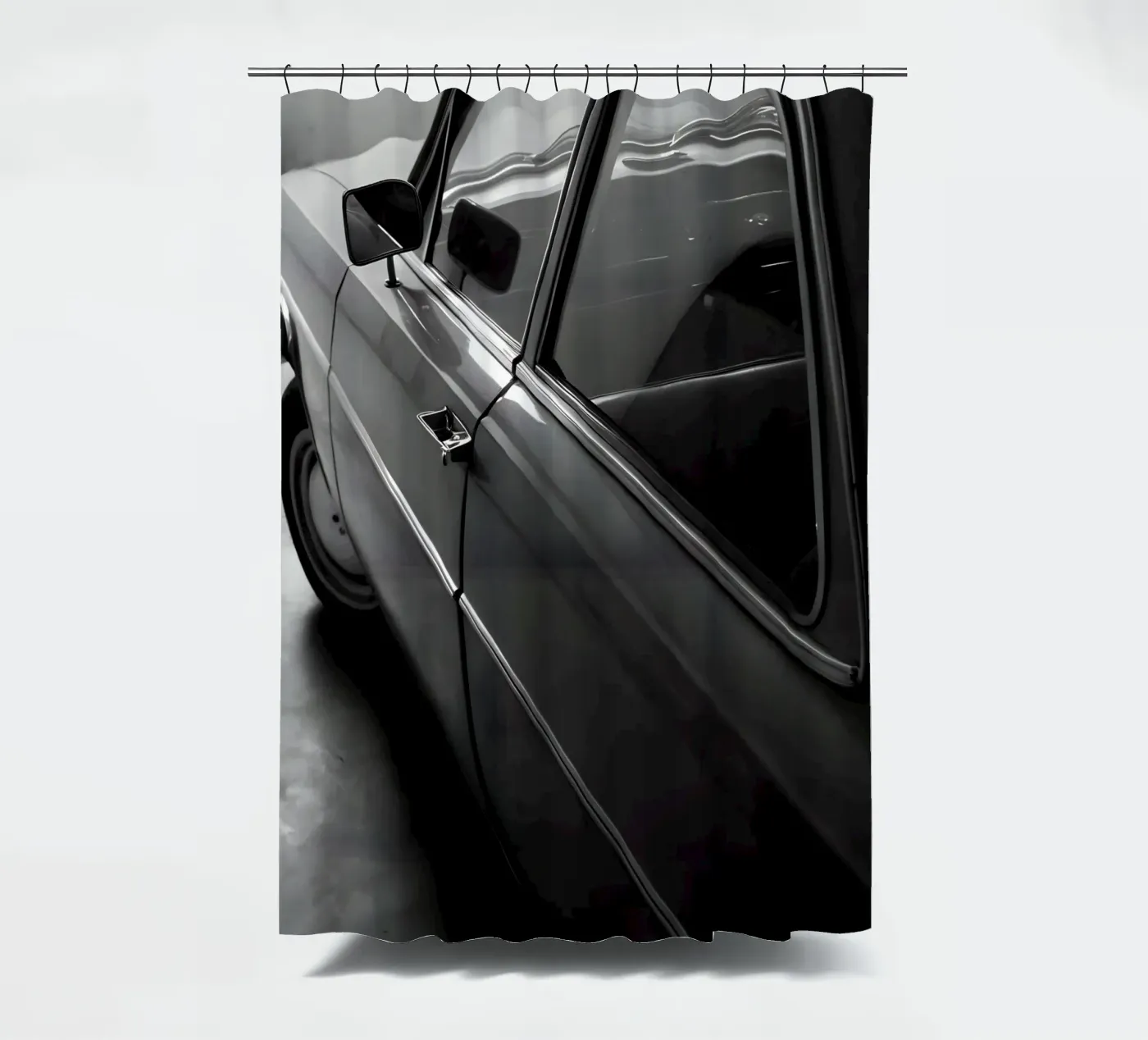 Monochromer Oldtimer Duschvorhang von CAR EDITION