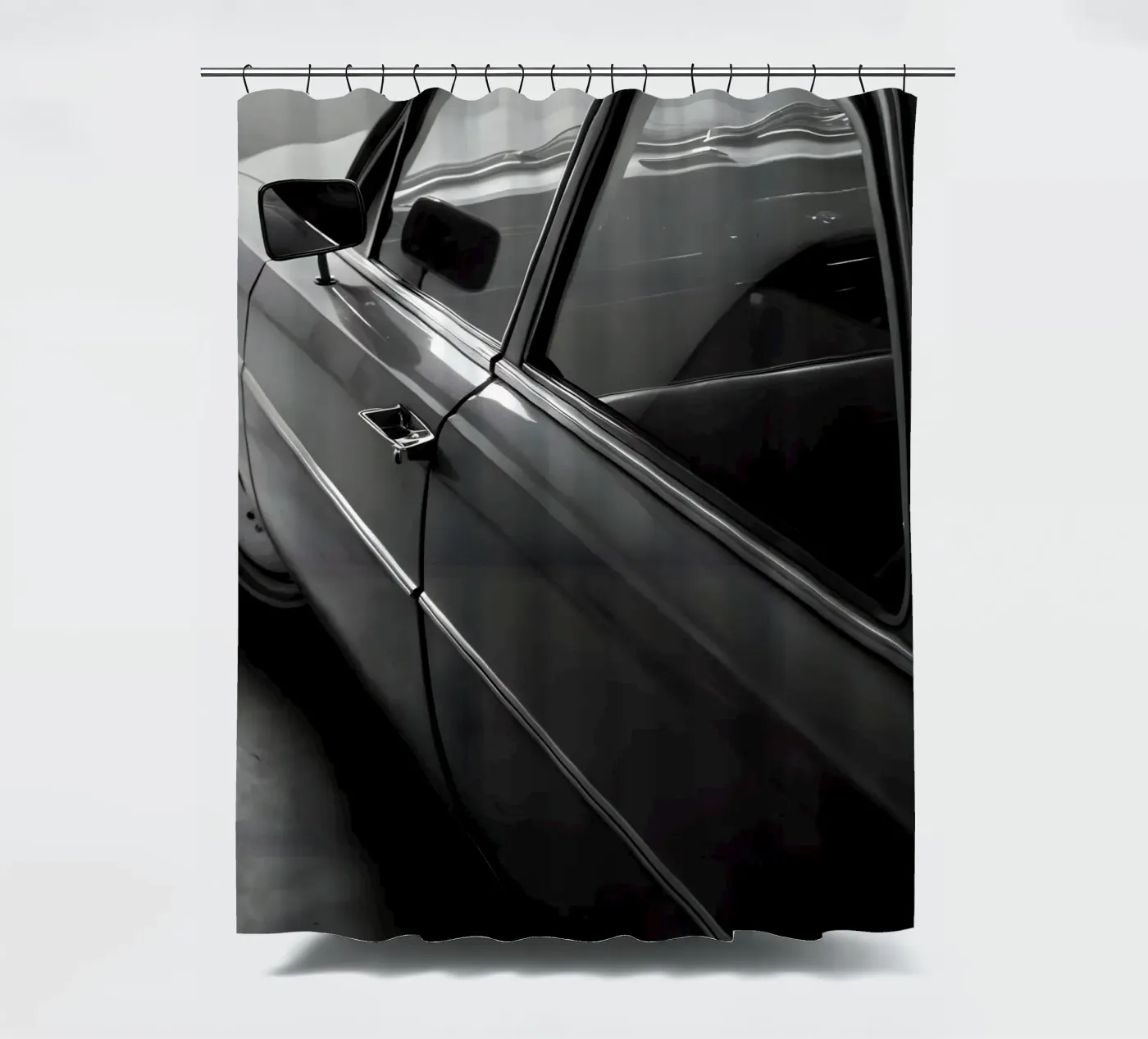 Monochromer Oldtimer Duschvorhang von CAR EDITION