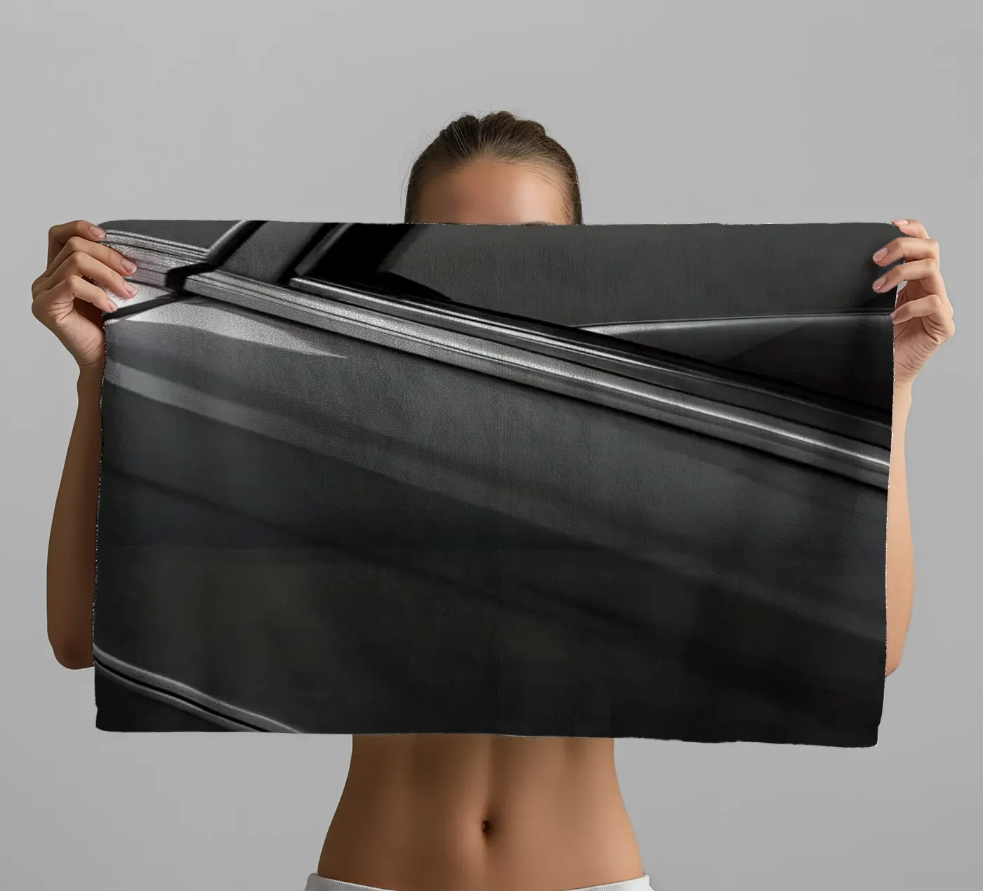 Monochrome Classic Car badhanddoek van CAR EDITION