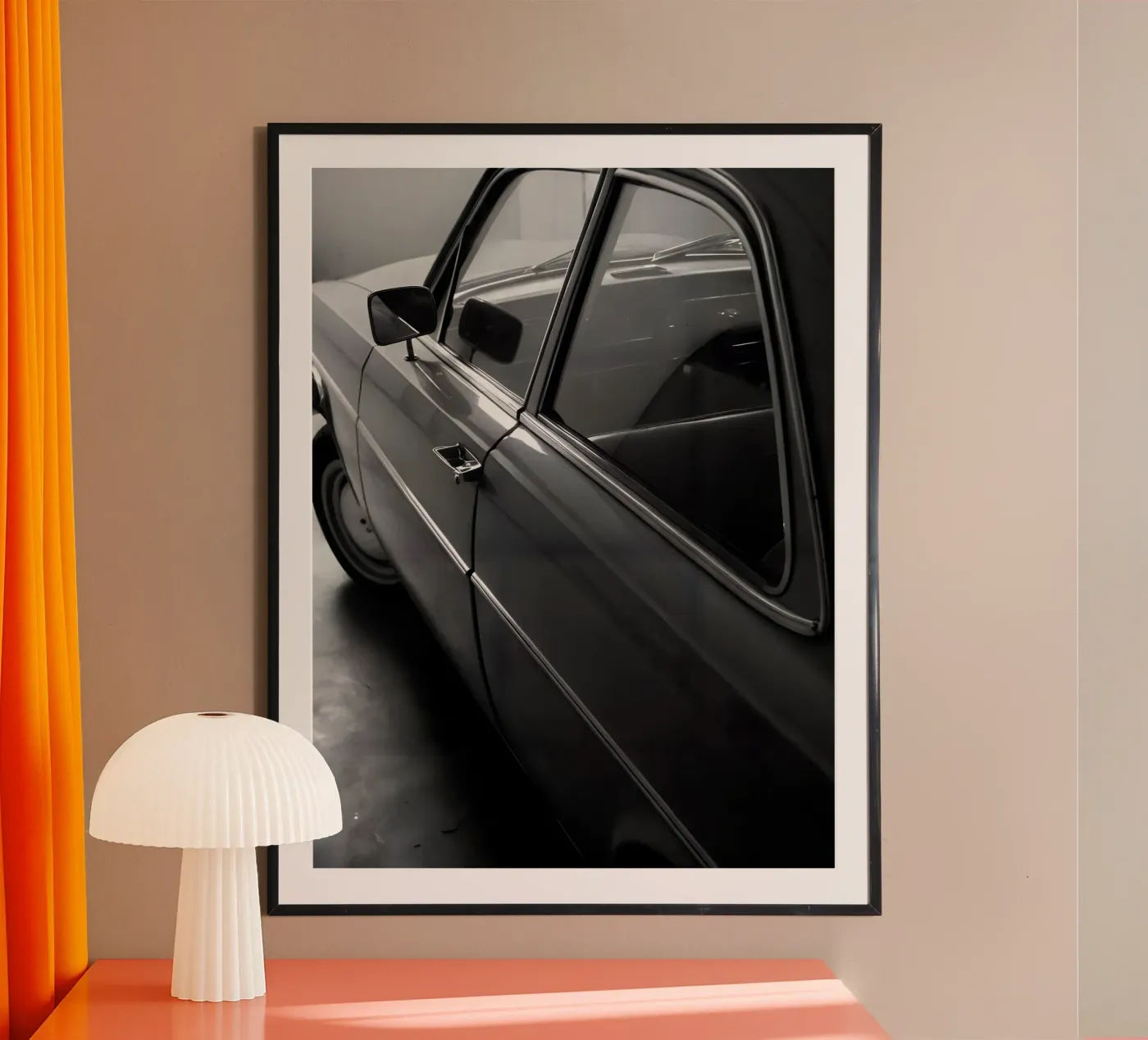 Monochrome Classic Car Poster von CAR EDITION