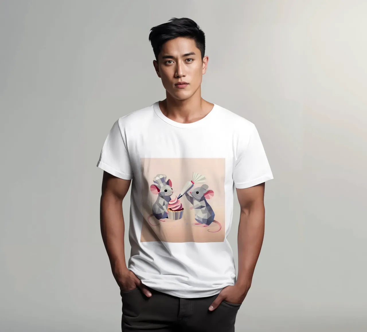 Cuocere in formato mini - Due simpatici topolini decorano i cupcake t-shirt da namosh