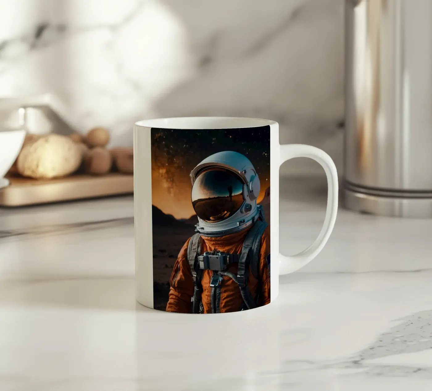 Aloneon ceramic mug by Stellar Dream Art