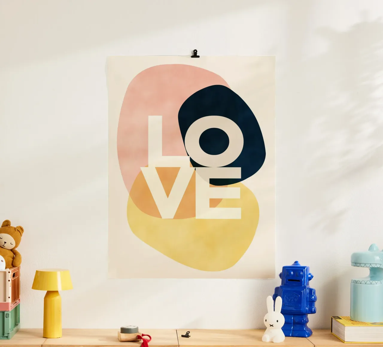 Shapes Of Love poster con telaio in alluminio da designdn