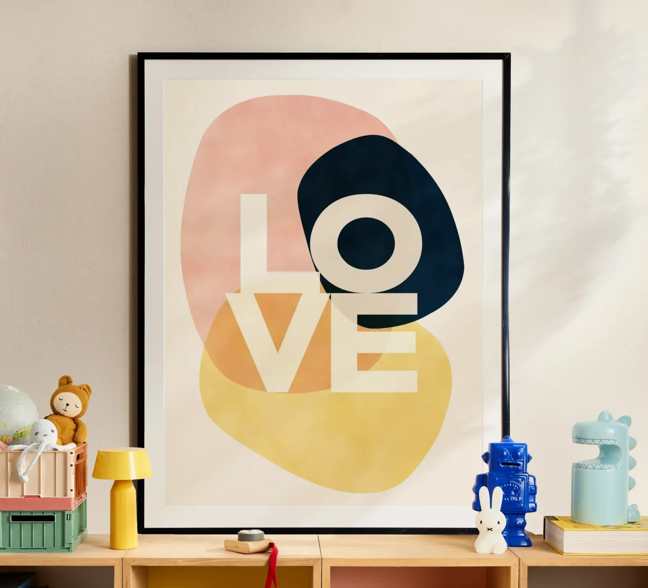 Shapes Of Love poster con telaio in alluminio da designdn